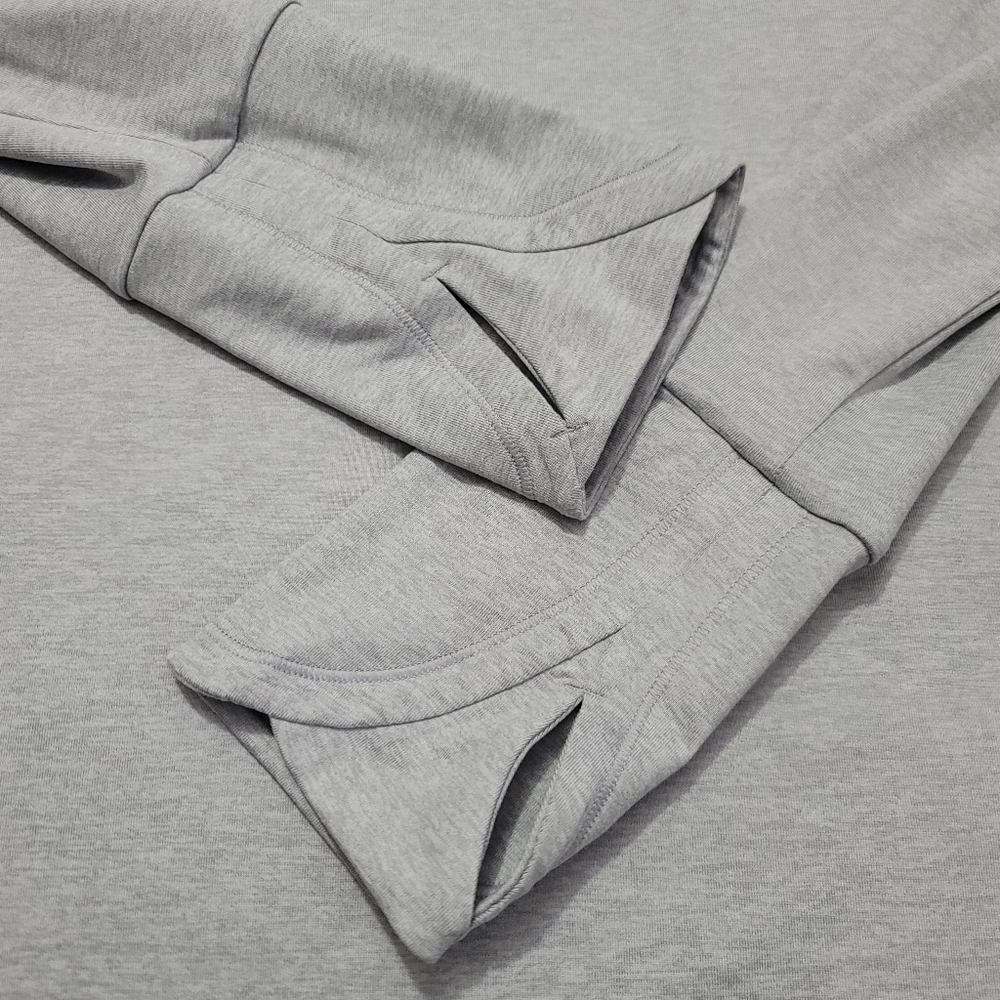Athleta Uptempo Long Sleeve Thumbhole High-low Top Size LT Light Gray - Picture 8 of 14